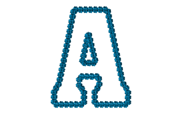 Reviewing Alphabet Letter an Applique with Motif