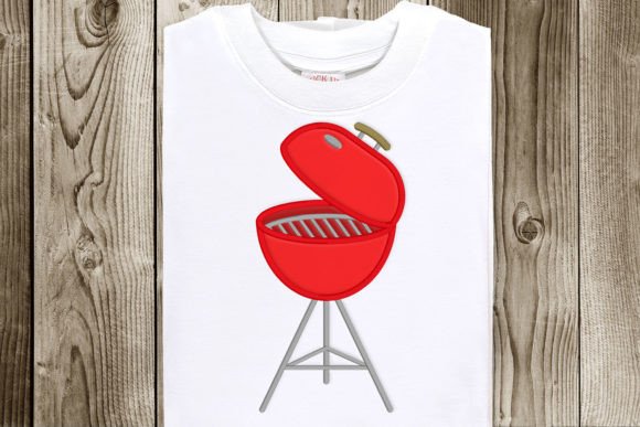 Reviewing the BBQ Charcoal Grill Applique for Etsy