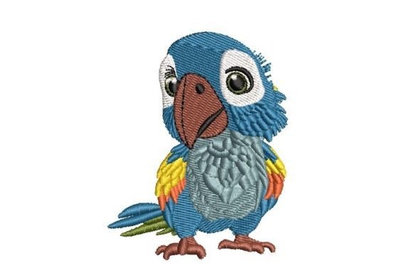 Reviewing the Cartooned Parrot Embroidery Design